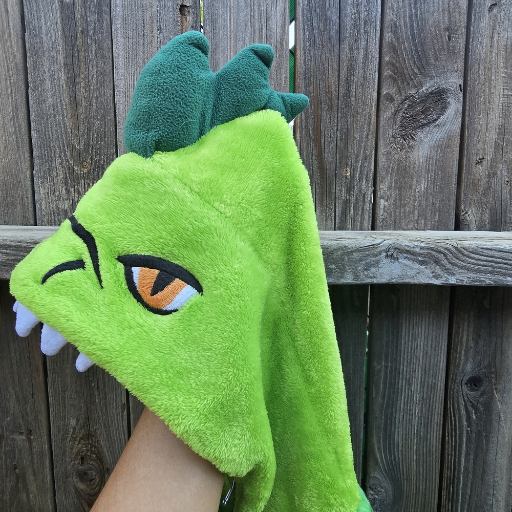 Saint Eve Dino Green Dinosaur Youth Kids One Piece Blanket Sleeper Size 7-8 - Picture 6 of 12